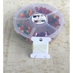 Bracelet Jewelry Making Kit, Acrylic & Glass Caribbean Color Beads, Stretch Cord